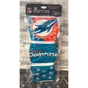 MIAMI DOLPHINS face covers - 3 pack